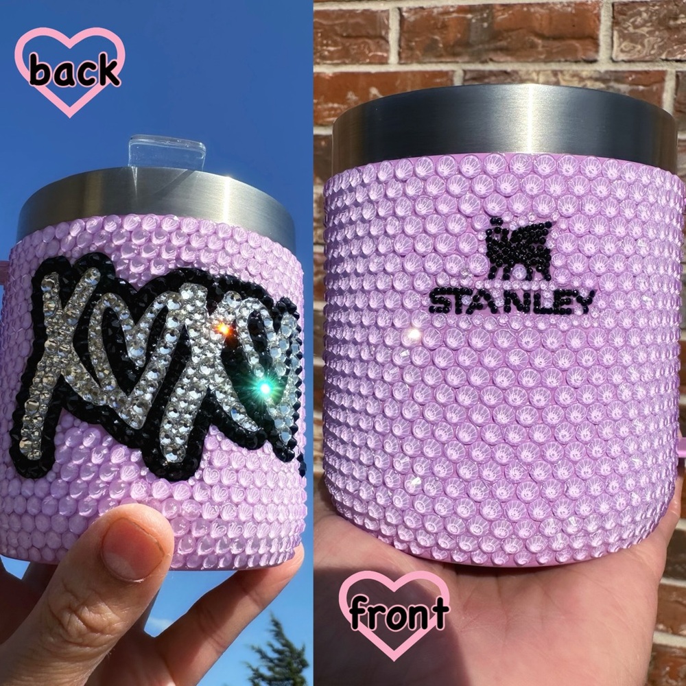 Lavender Purple Stanley Mug Tumbler • Custom Bling • Bedazzled